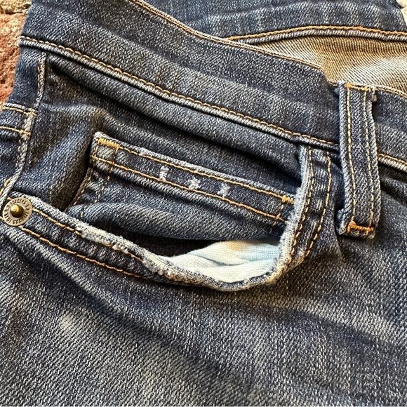 Current/Elliott Blue The Stiletto Townie Skinny Distressed Jeans size 25 - Picture 5 of 16